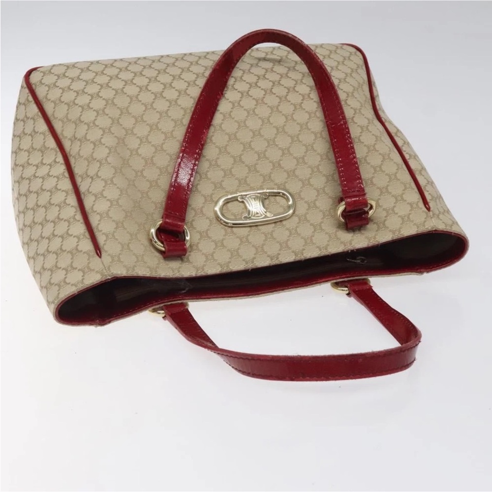 Celine Cream and Red Tote Bag with Elegant Design - Picture 10 of 16